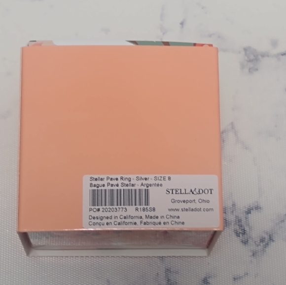 Stella & Dot Stellar Pave Silver Size 8 - Picture 7 of 7